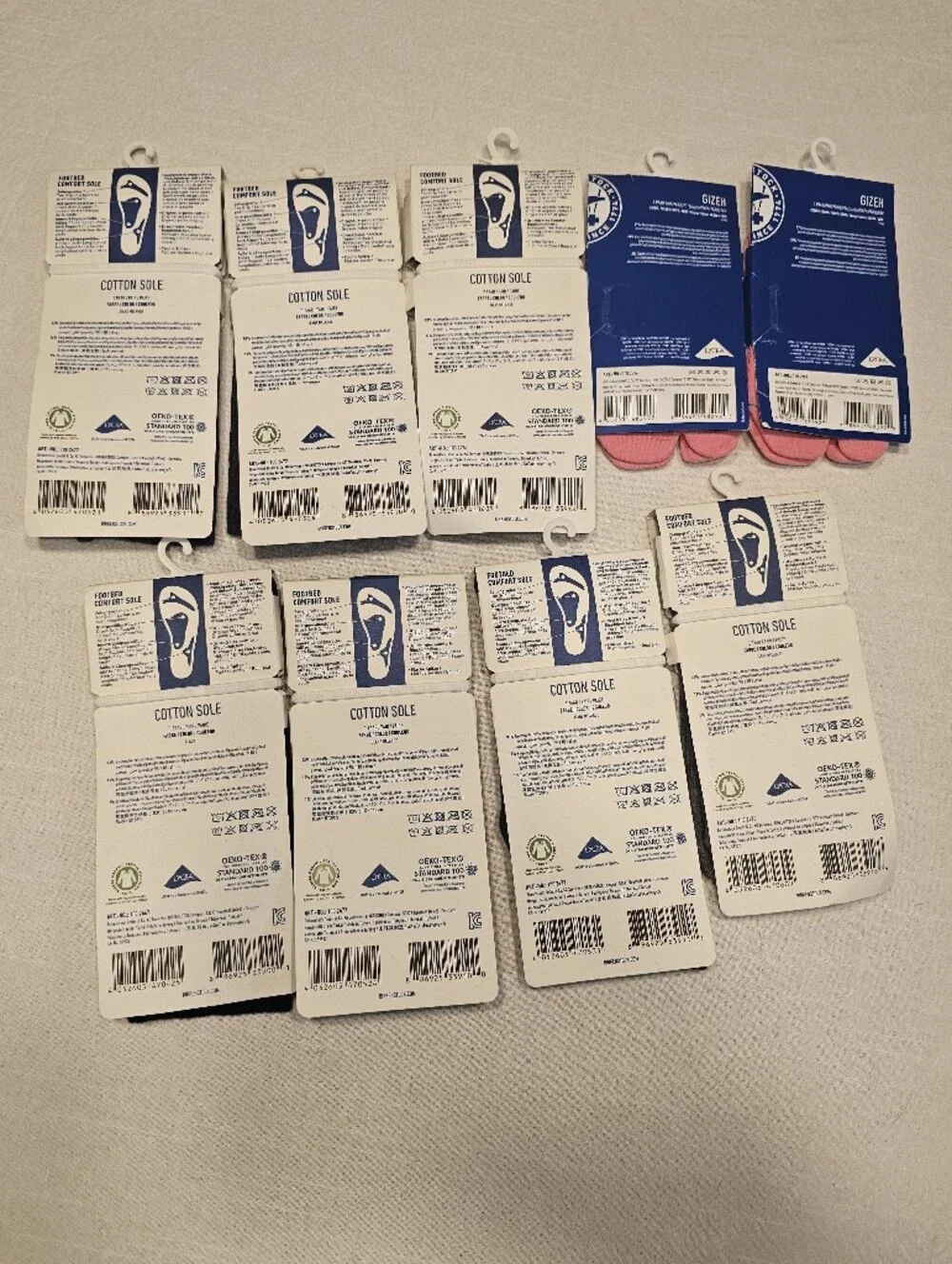Birkenstock Sock Lot of 9 Crew and Ankle Women's Multiple Sizes